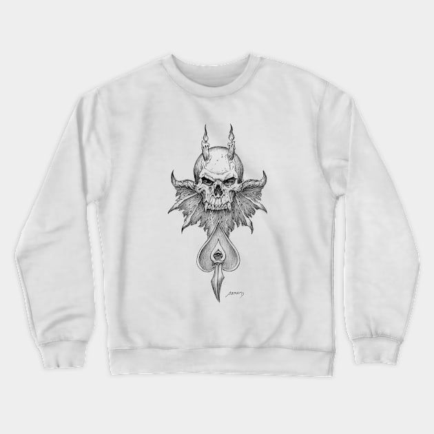 Demon Skull Crewneck Sweatshirt by Paul_Abrams